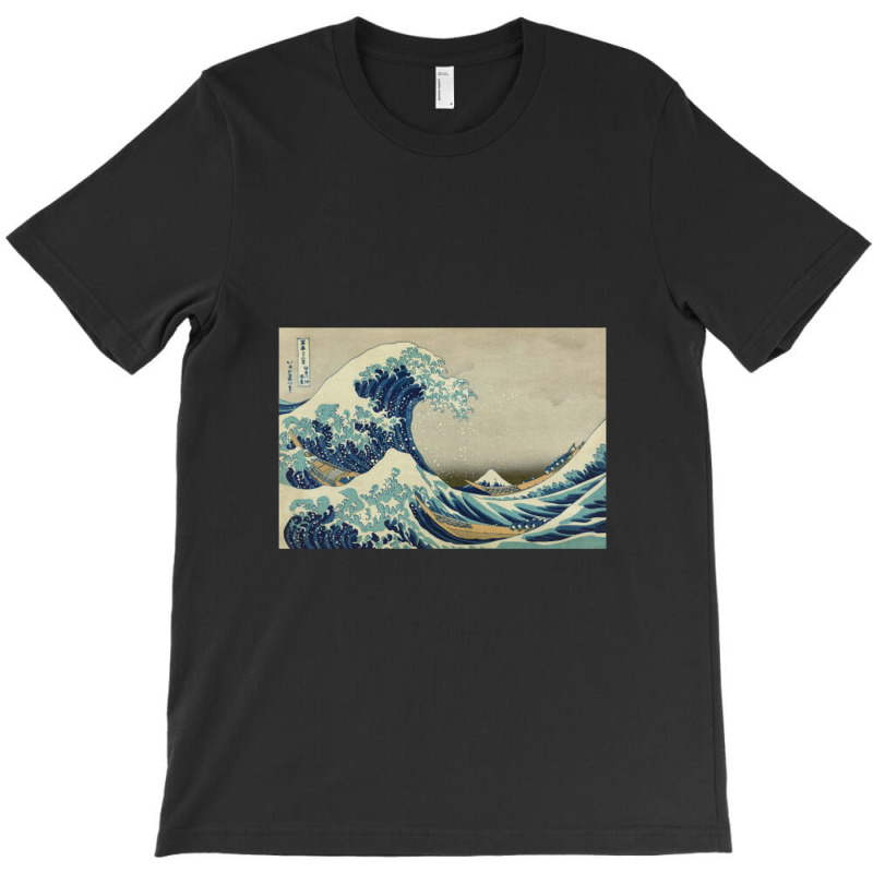 Great Wave Off The Coast Of Kanagawa By Katsushika Hokusai T-Shirt by acesenpaii | Artistshot