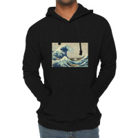 Great Wave Off The Coast Of Kanagawa By Katsushika Hokusai Lightweight Hoodie | Artistshot