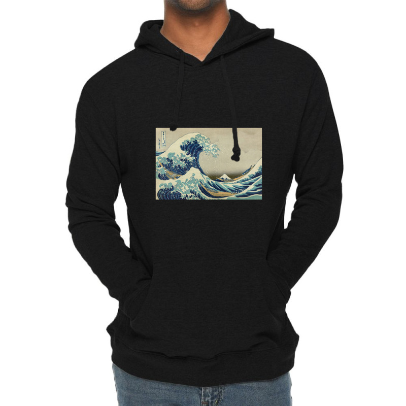 Great Wave Off The Coast Of Kanagawa By Katsushika Hokusai Lightweight Hoodie by acesenpaii | Artistshot