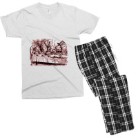 Vintage In Wonderland Tea Party Mad Hatter Men's T-shirt Pajama Set | Artistshot