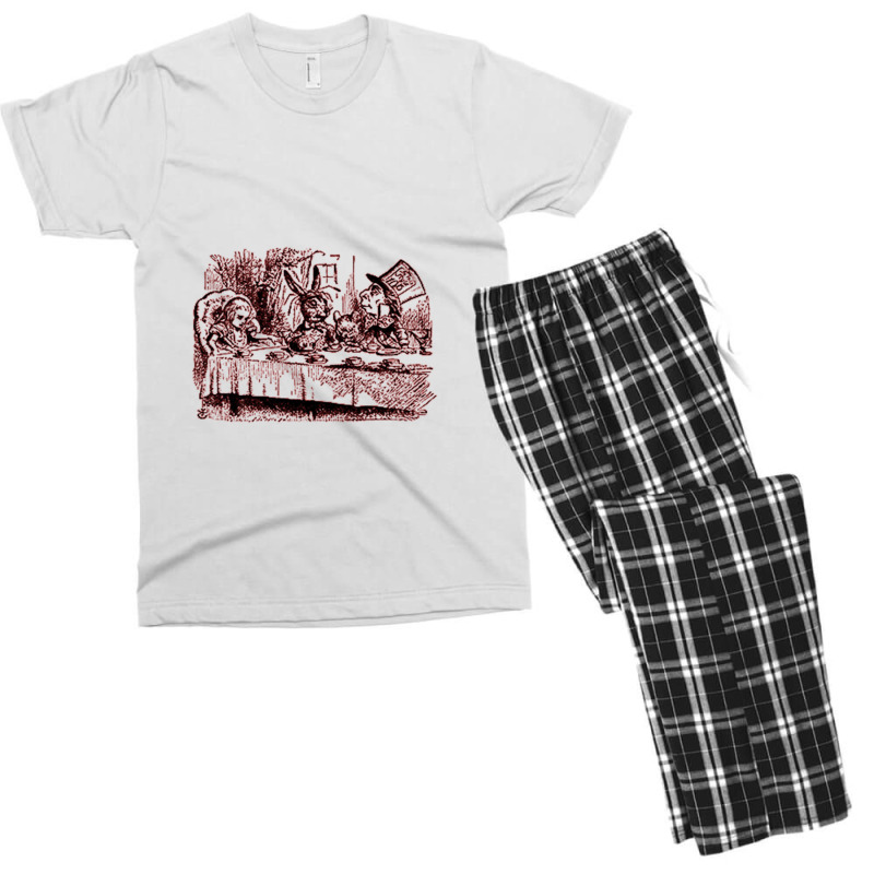 Vintage In Wonderland Tea Party Mad Hatter Men's T-shirt Pajama Set by acesenpaii | Artistshot