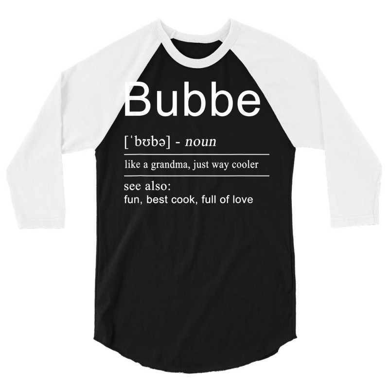 Yiddish & Jewish Grandma Bubbe T Shirt 3/4 Sleeve Shirt | Artistshot