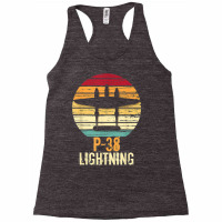 Vintage Warbird P 38 Lightning Fighter Airplane T Shirt Racerback Tank | Artistshot