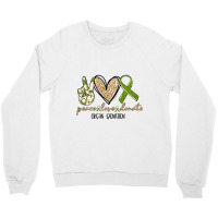 Womens Organ Donation Peace Love Donate Give Someone Life Donate Funny Crewneck Sweatshirt | Artistshot