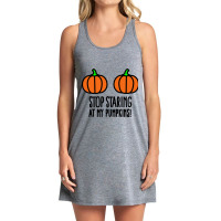 Stop Staring At My Pumpkins - Halloween Boobs Tank Dress | Artistshot