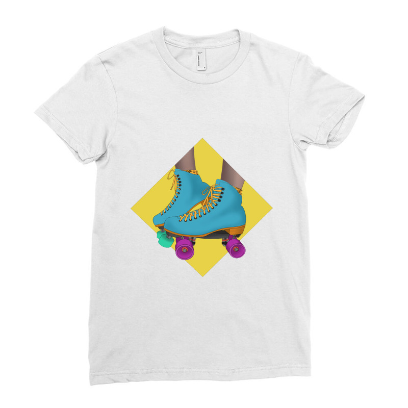 Patines  Roller Skates Ladies Fitted T-Shirt by artsbymnd | Artistshot