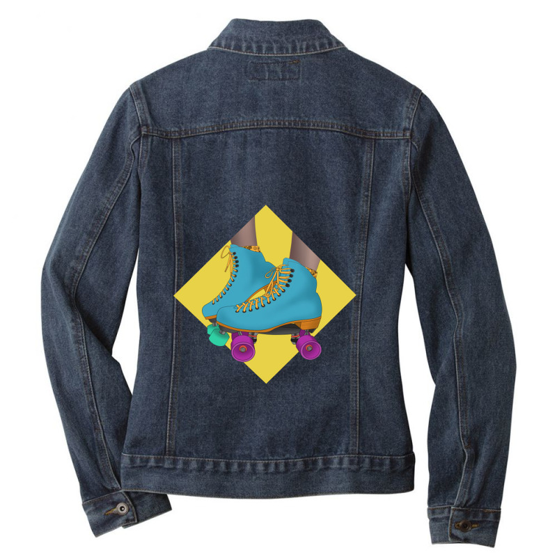 Patines  Roller Skates Ladies Denim Jacket by artsbymnd | Artistshot