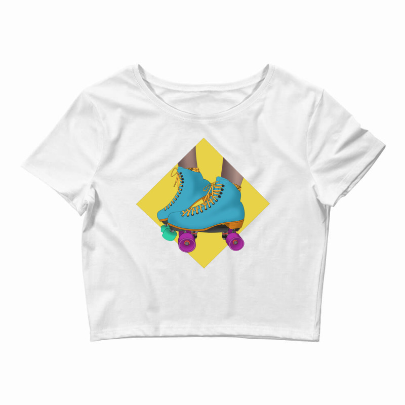 Patines  Roller Skates Crop Top by artsbymnd | Artistshot