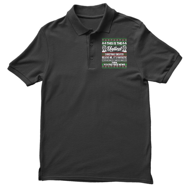 Trump Ugly Christmas Mens Funny Men's Polo Shirt | Artistshot