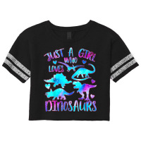 Just A Girl Who Loves Dinosaurs  Dinosaur Theme Teen Girls Scorecard Crop Tee | Artistshot