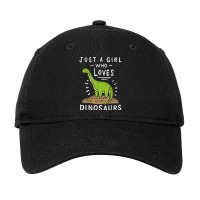 Just A Girl Who Loves Dinosaurs Brachiosaurus Paleontologist Adjustable Cap | Artistshot