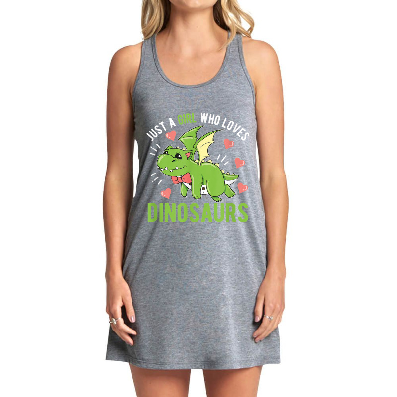 Just A Girl Who Loves Dinosaurs Dino Tank Dress by Juan-Design | Artistshot