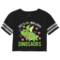 Just A Girl Who Loves Dinosaurs Dino Scorecard Crop Tee | Artistshot