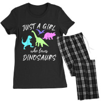 Just A Girl Who Loves Dinosaurs Dinosaur Theme Women's Pajamas Set | Artistshot