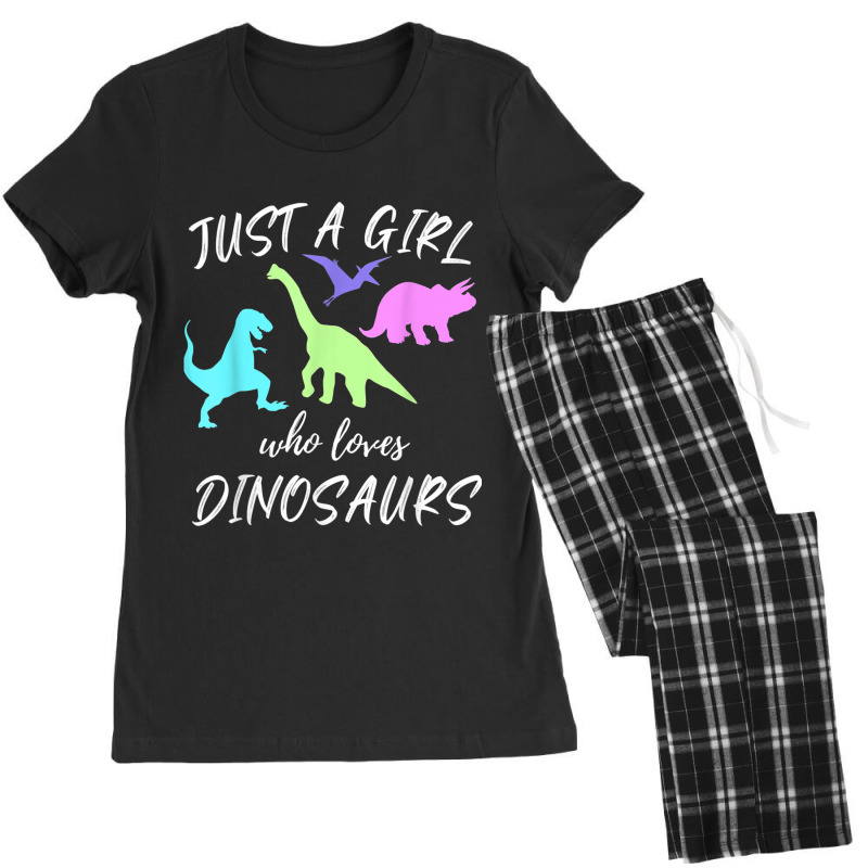 Just A Girl Who Loves Dinosaurs Dinosaur Theme Women's Pajamas Set by Juan-Design | Artistshot