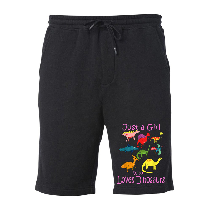 Just A Girl Who Loves Dinosaurs   Kids Dinosaur Fleece Short by Juan-Design | Artistshot