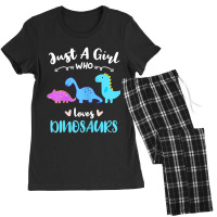 Just A Girl Who Loves Dinosaurs Women's Pajamas Set | Artistshot