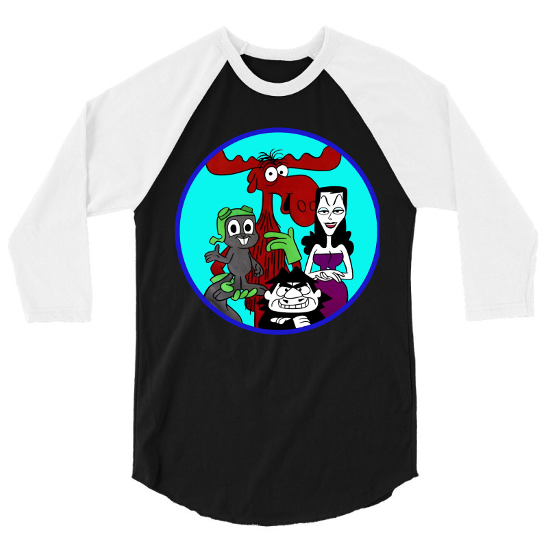 Day Gift Bullwinkle Mens My Favorite 3/4 Sleeve Shirt by ArtistAlijah | Artistshot