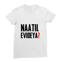 Naatil Evideya, Malayalam Ladies Fitted T-shirt | Artistshot