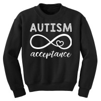 Red Instead Autism Shirt Autism Acceptance T Shirt Youth Sweatshirt | Artistshot