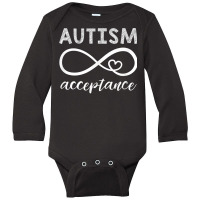 Red Instead Autism Shirt Autism Acceptance T Shirt Long Sleeve Baby Bodysuit | Artistshot