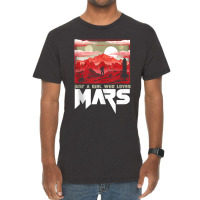 Just A Girl Who Loves Mars Vintage Martian Exploration Space Vintage T-shirt | Artistshot