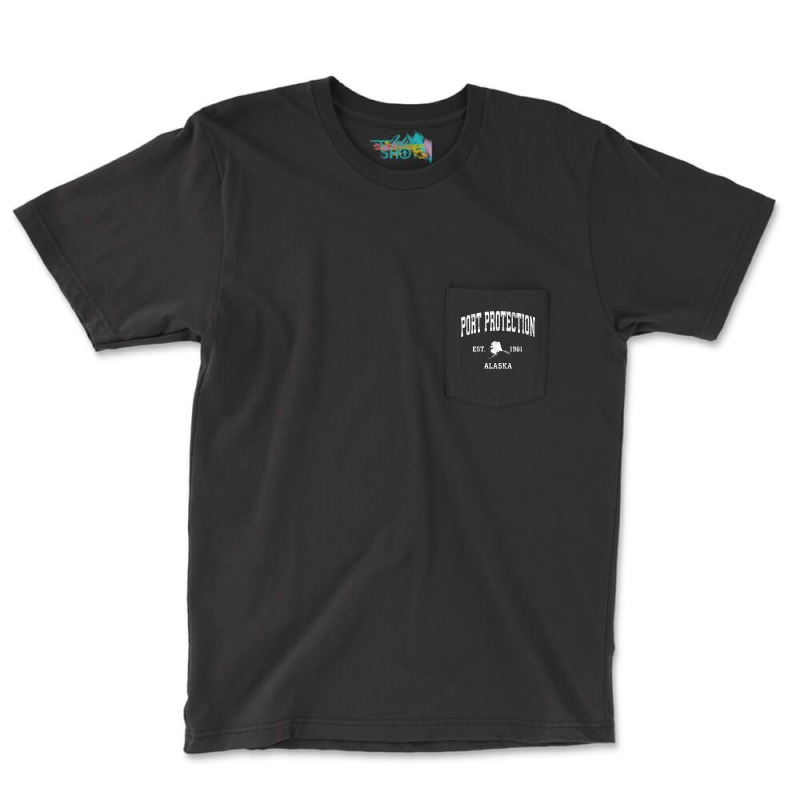 Port Protection Alaska Ak Vintage Athletic Sports Design Premium T Shi Pocket T-shirt | Artistshot