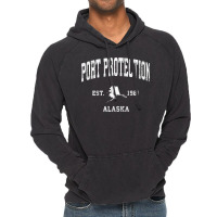 Port Protection Alaska Ak Vintage Athletic Sports Design Premium T Shi Vintage Hoodie | Artistshot