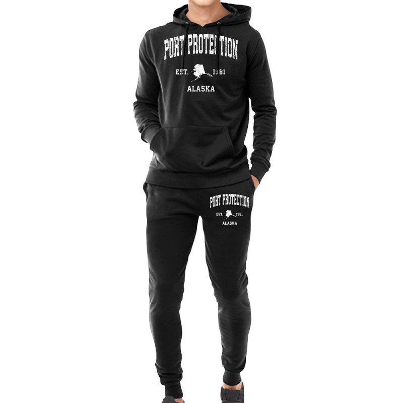 Port Protection Alaska Ak Vintage Athletic Sports Design Premium T Shi Hoodie & Jogger Set | Artistshot