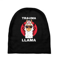 Trauma Llama Emt Responder Emergency Medical Technician Ems T Shirt Baby Beanies | Artistshot