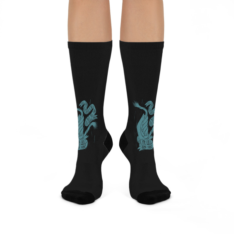 Music Vintage Justin Vernon Funny Gifts Boys Girls Crew Socks | Artistshot