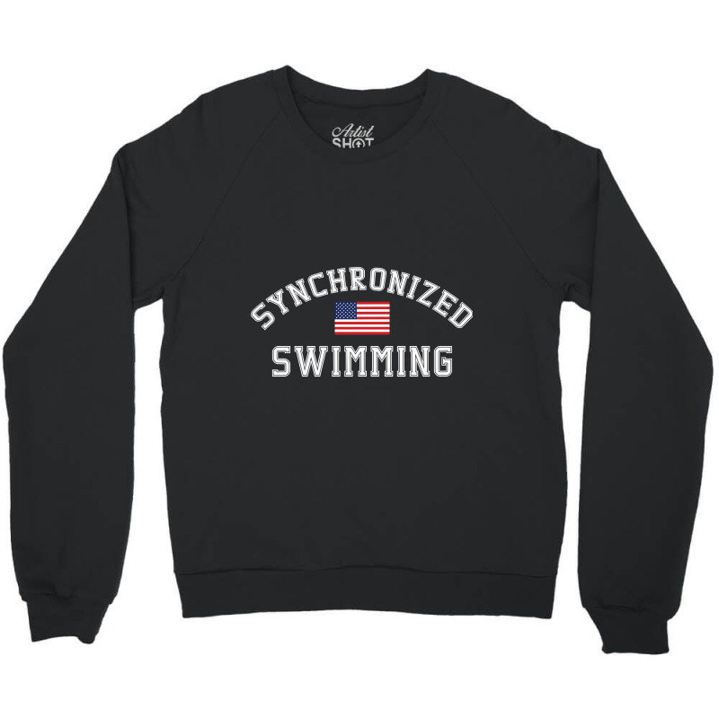 American Flag Synchronized Swimming Crewneck Sweatshirt by EricWade | Artistshot