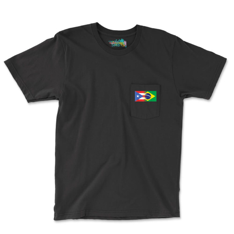 Puerto Rican Brazilian Flag Puerto Rico Brazil T Shirt Pocket T-shirt | Artistshot