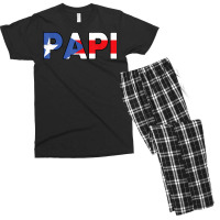 Puerto Rican Flag Shirt Mens Dad Gifts Papi Puerto Rico T Shirt Men's T-shirt Pajama Set | Artistshot