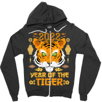 2022 Year Of The Tiger Happy Chinese New Year Cute Horoscope T Shirt Zipper Hoodie | Artistshot