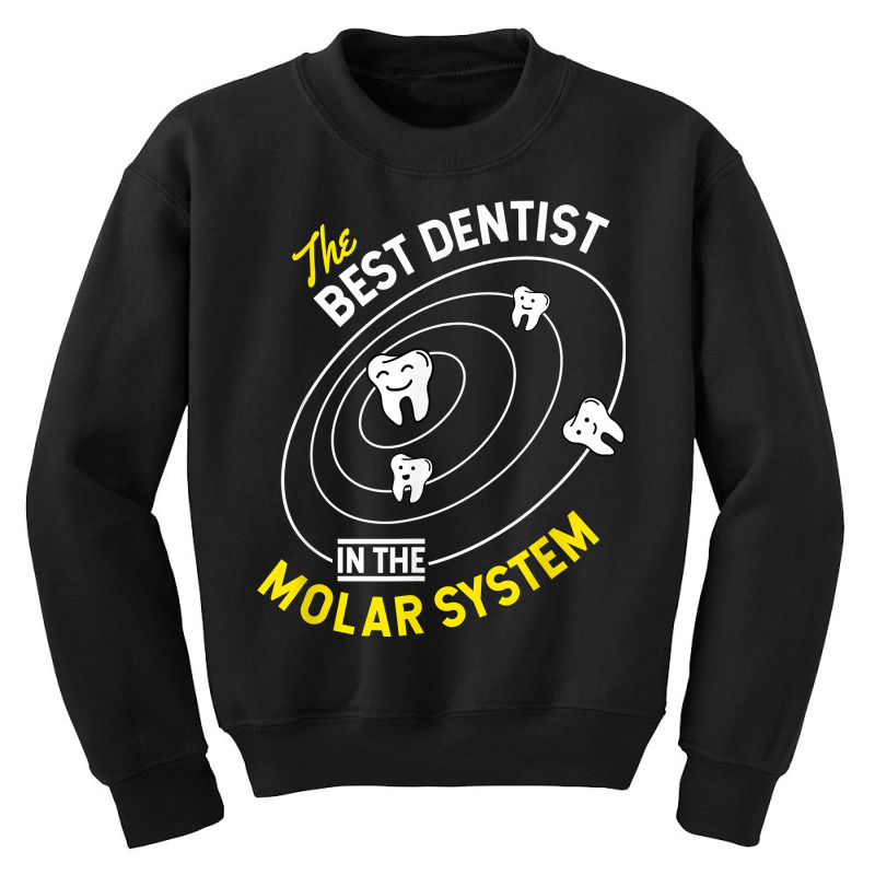 The Best Dentist In The Molar System   Dds Dentistry T Shirt Youth Sweatshirt by derosaatlamos | Artistshot