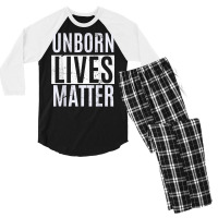 Unborn Lives Matter Anti Abortion Pro Life Fetus T Shirt Men's 3/4 Sleeve Pajama Set | Artistshot