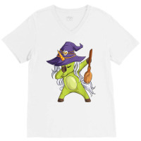 Unicorn Witch Halloween Scary Girls Boys Kids Halloween T Shirt V-neck Tee | Artistshot