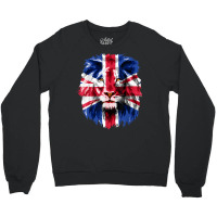 Union Jack Uk Flag Lion Face Great Britain Union Jack Flag T Shirt Crewneck Sweatshirt | Artistshot