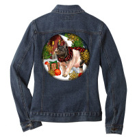 Hampshire Sow Pig Christmas Ladies Denim Jacket | Artistshot