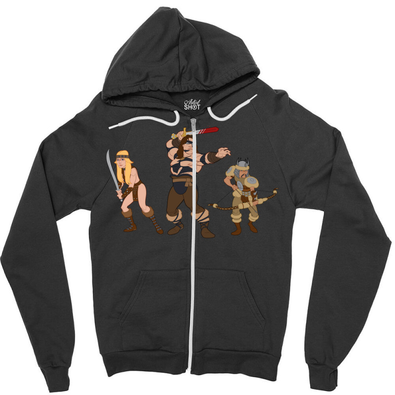 Cartoon Gifts Barbarian Mens Womens Zipper Hoodie | Artistshot