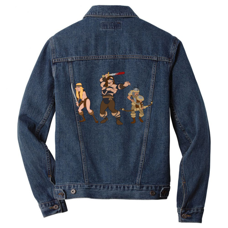 Cartoon Gifts Barbarian Mens Womens Men Denim Jacket | Artistshot