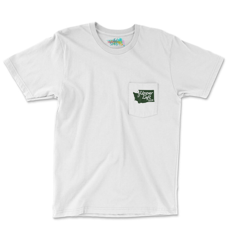 Upper Left Usa T Shirt Pnw Pacific Northwest Tee Pocket T-shirt | Artistshot