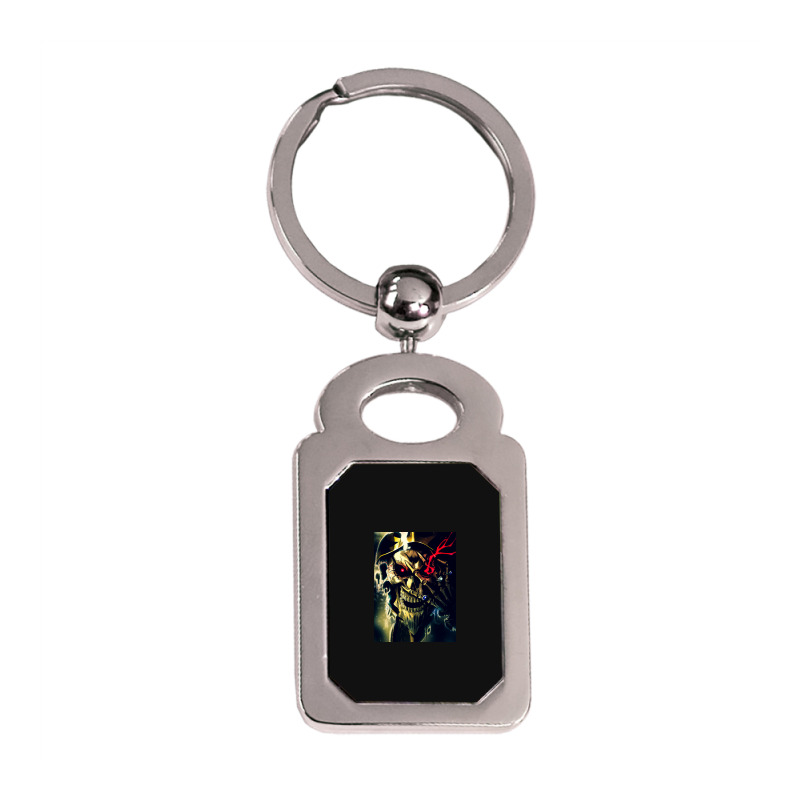 Funny Man Ainz Ooal Gifts Women Silver Rectangle Keychain | Artistshot