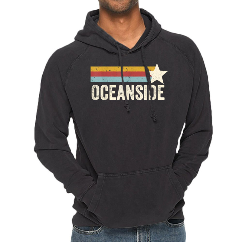 Us American City 70's Star Usa   Vintage Retro Oceanside T Shirt Vintage Hoodie | Artistshot