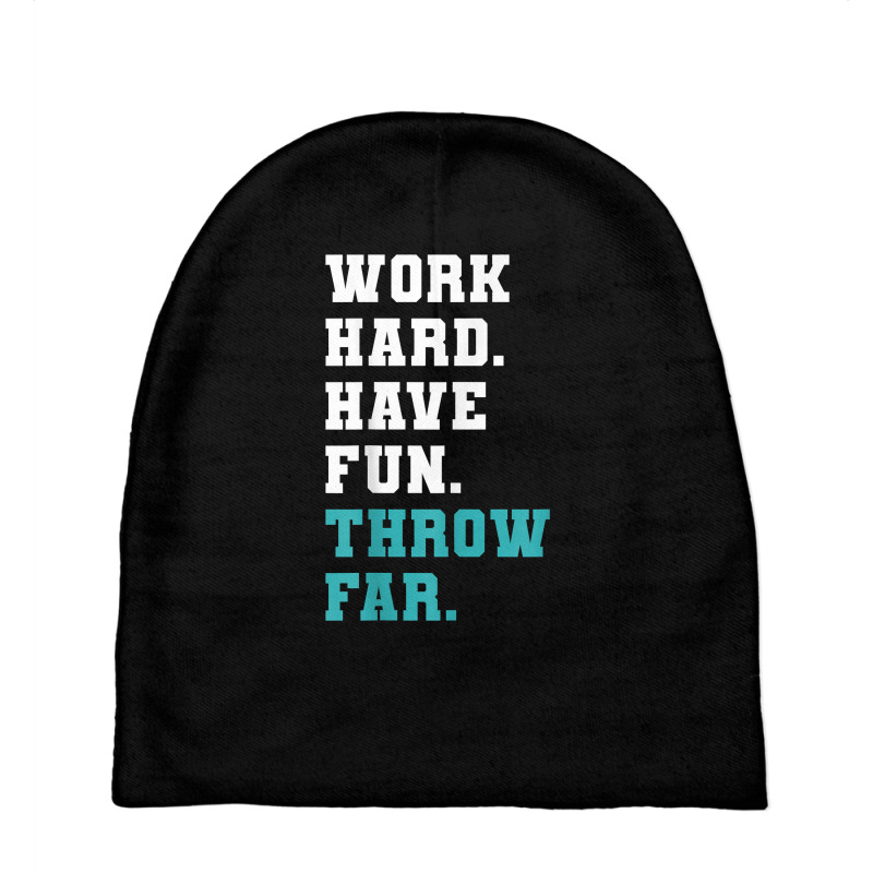 Track Coaches Discus Javelin Shot Put Hammer Throw Far T Shirt Baby Beanies by klezgbnist | Artistshot