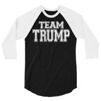 Team Trump Jersey Style Shirt W Trump 45 On Back T Shirt 3/4 Sleeve Shirt | Artistshot