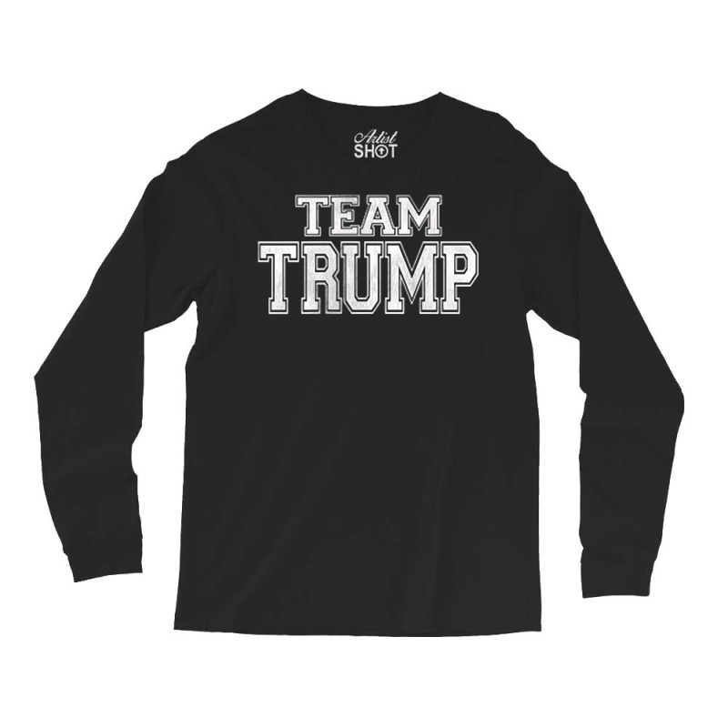 Team Trump Jersey Style Shirt W Trump 45 On Back T Shirt Long Sleeve Shirts | Artistshot