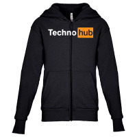 Techno Music Minimal Hard Clubbing Funny Festival Hub Dj T Shirt Youth Zipper Hoodie | Artistshot