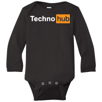 Techno Music Minimal Hard Clubbing Funny Festival Hub Dj T Shirt Long Sleeve Baby Bodysuit | Artistshot